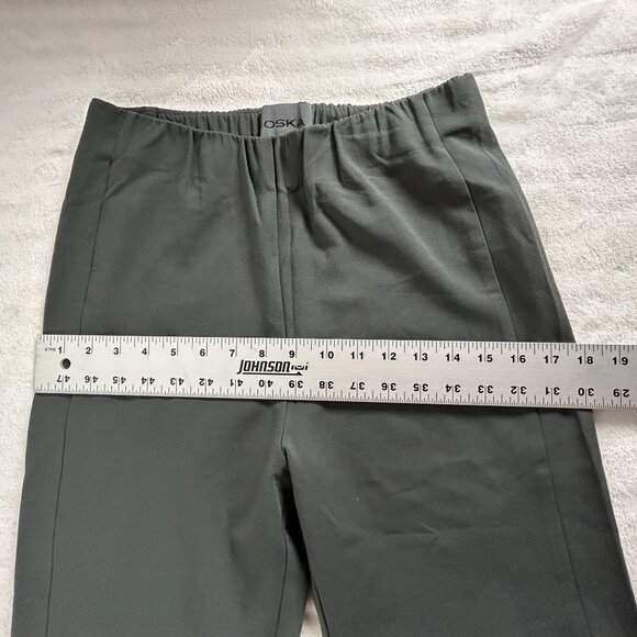 Oska Womens Dark Gray Straight Leg Trousers Pants Size 1 Stretch Elastic Waist - Picture 7 of 10